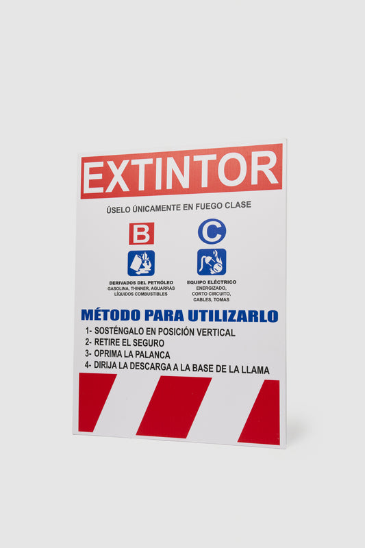 Señalización de Extintor Clase B C